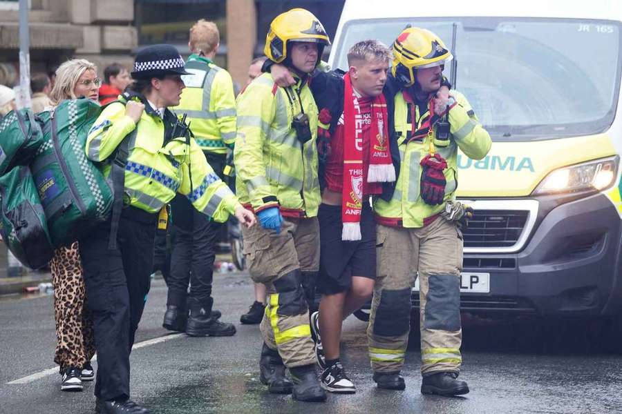 Man detained as car hits crowd of pedestrians at Liverpool parade 