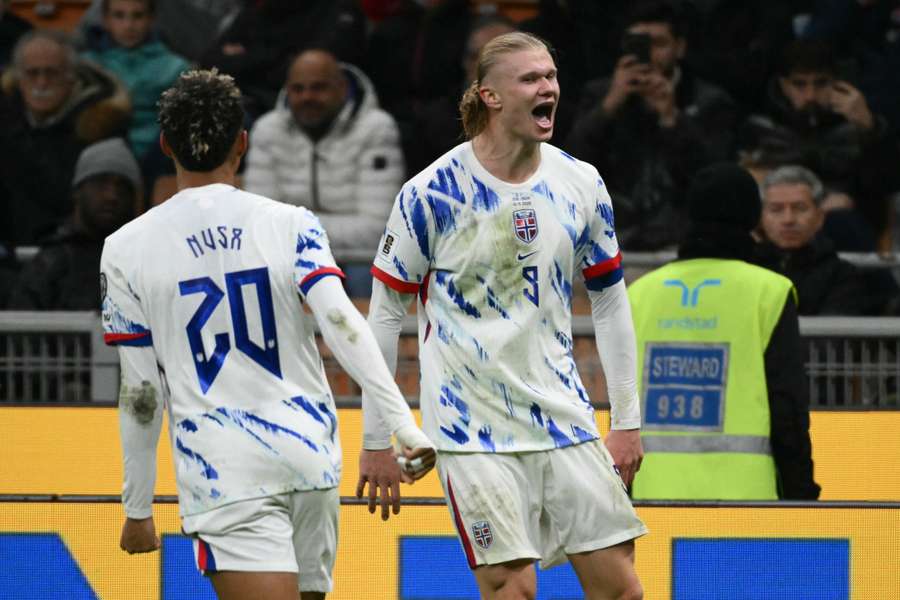 L'esultanza di Haaland L'esultanza di Haaland