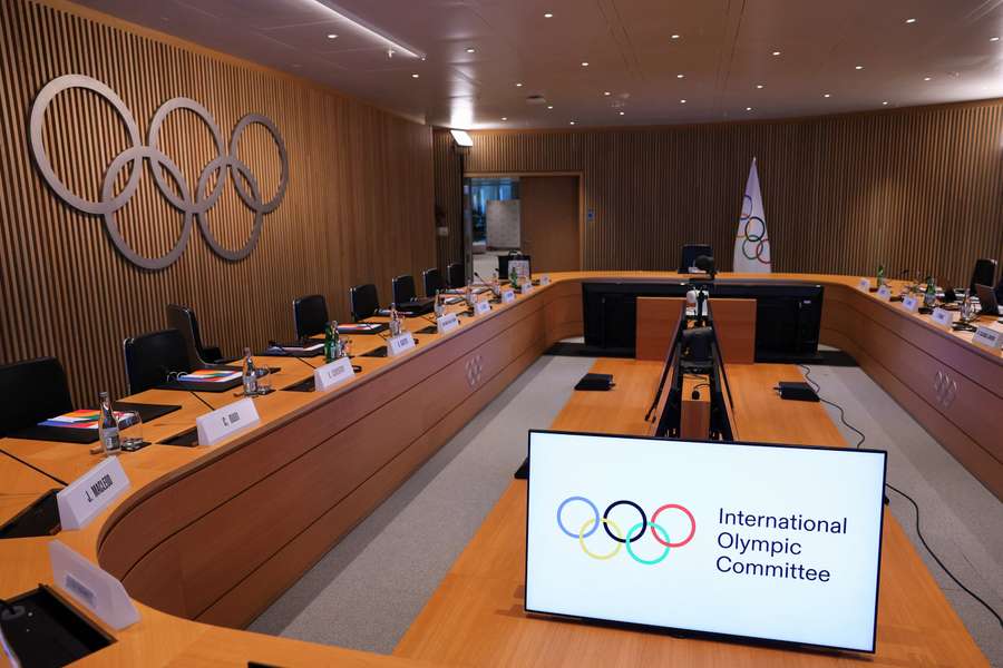 The IOC Executive Board meeting at the Olympic House in Lausanne, Switzerland