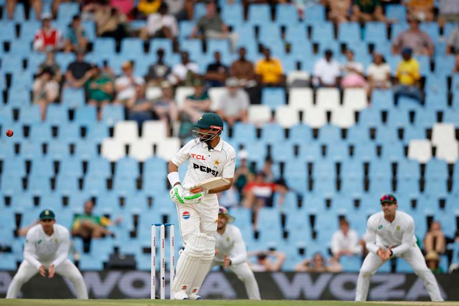 South Africa's Shan Masood in action