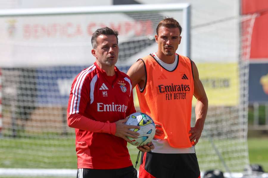 João Palhinha com Marco Silva
