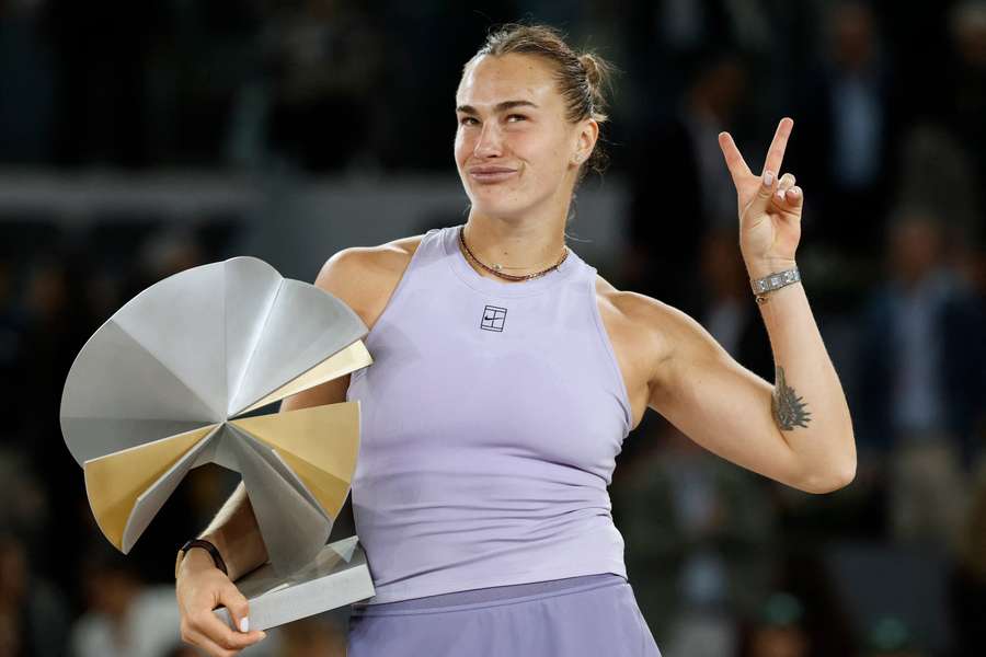 Sabalenka après sa victoire samedi.