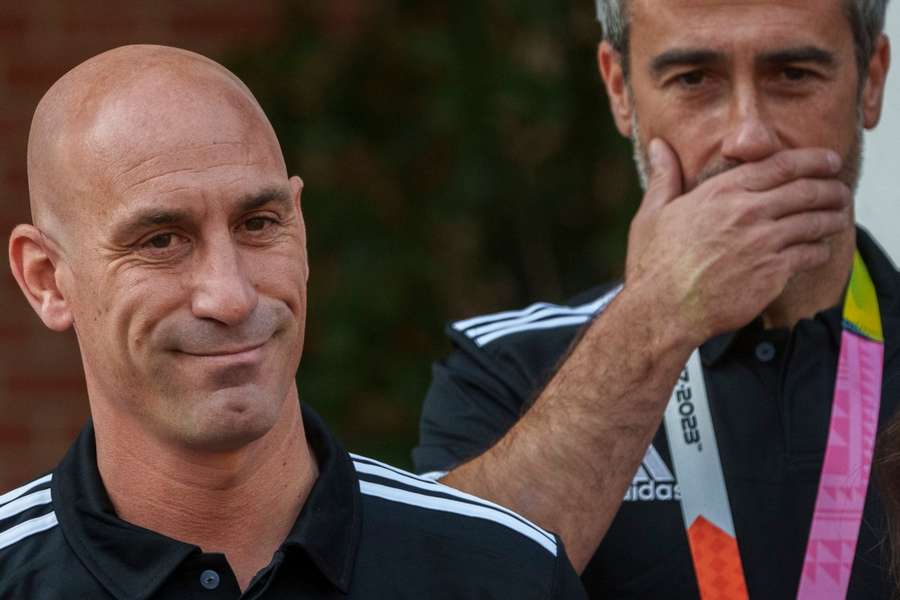 Luis Rubiales (l.) mit Jorge Vilda (r.)