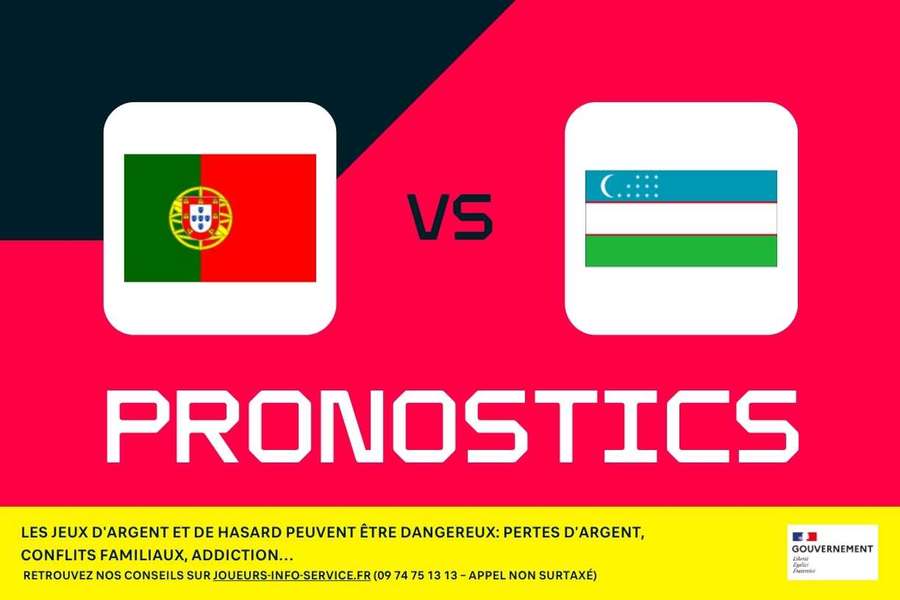 Portugal - Ouzbékistan : pronostics CDM, meilleurs paris et cotes (2eme journée) Portugal - Ouzbékistan : pronostics CDM, meilleurs paris et cotes (2eme journée)