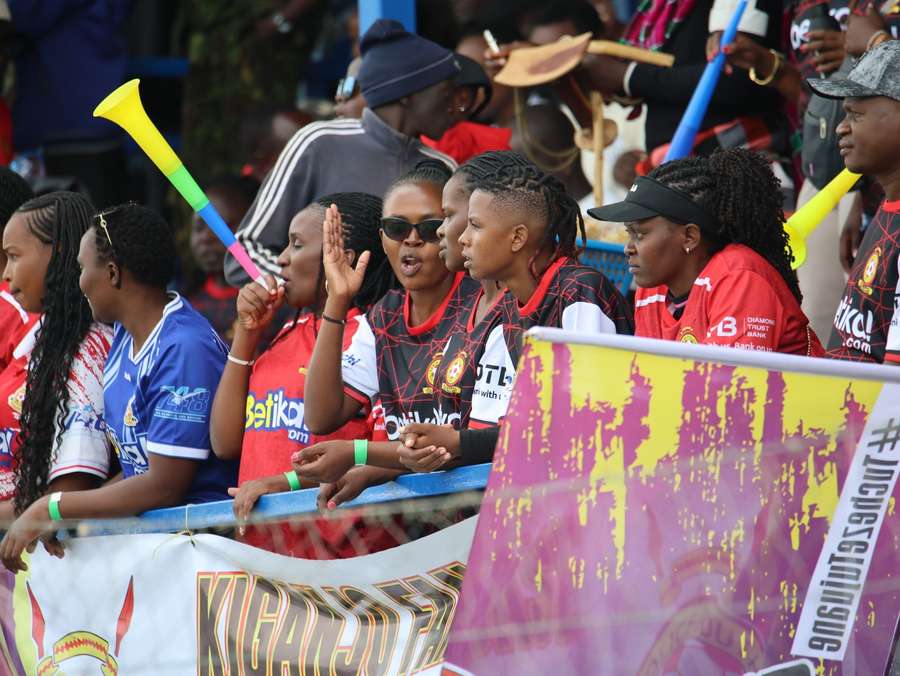 Police FC fans cheer on their side