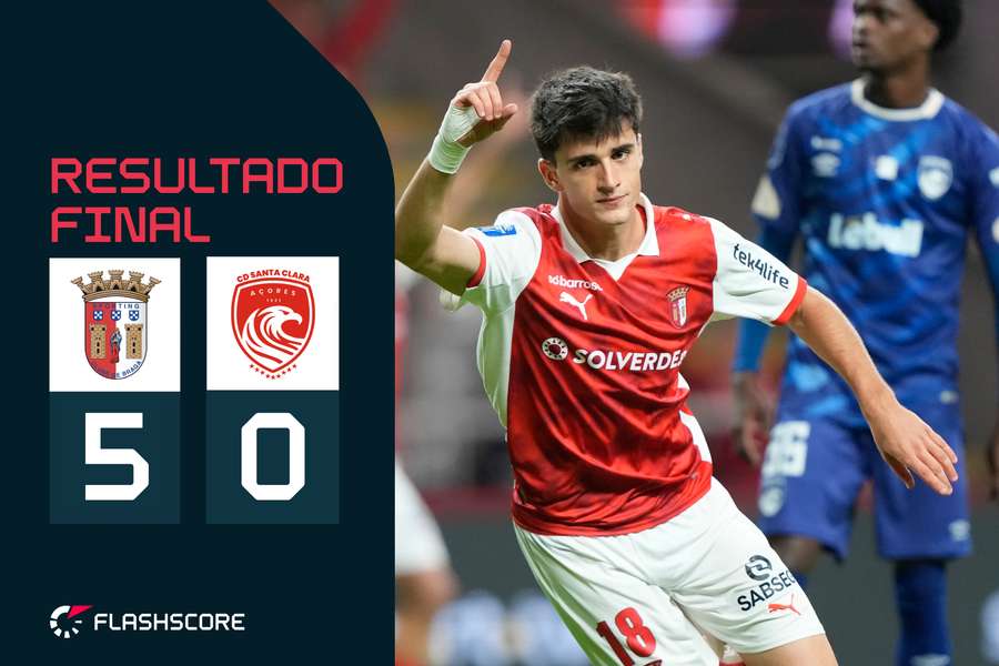 Pau Víctor festeja pelo SC Braga