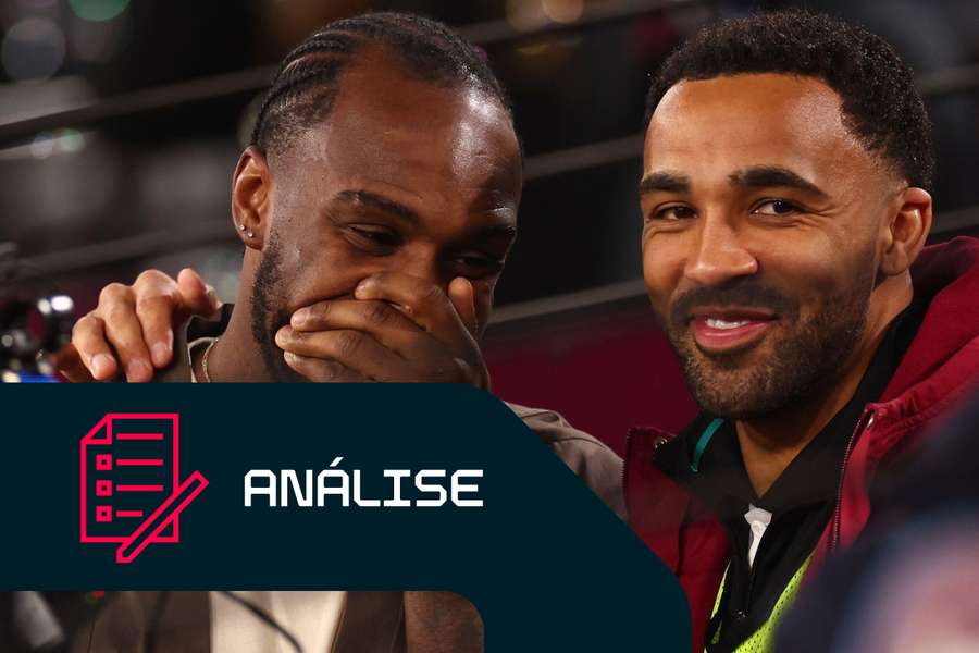 O ex-atacante do West Ham Michail Antonio com Callum Wilson