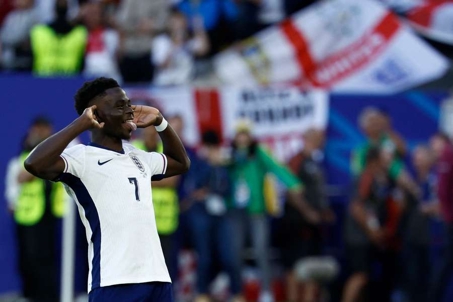 Bukayo Saka was the player of the match against Switzerland for England