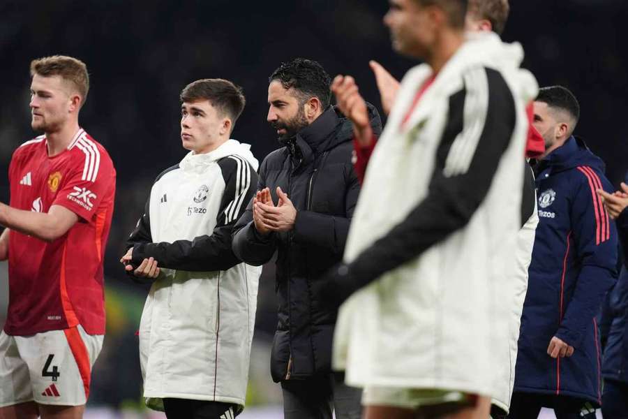 Ruben Amorim no final do jogo com o Tottenham