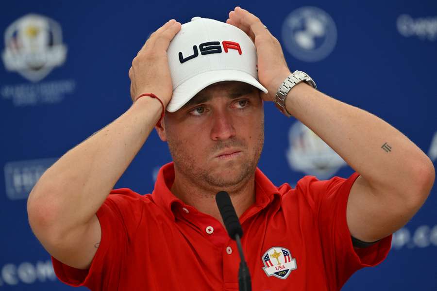 Thomas speaks at a press conference ahead of the Ryder Cup