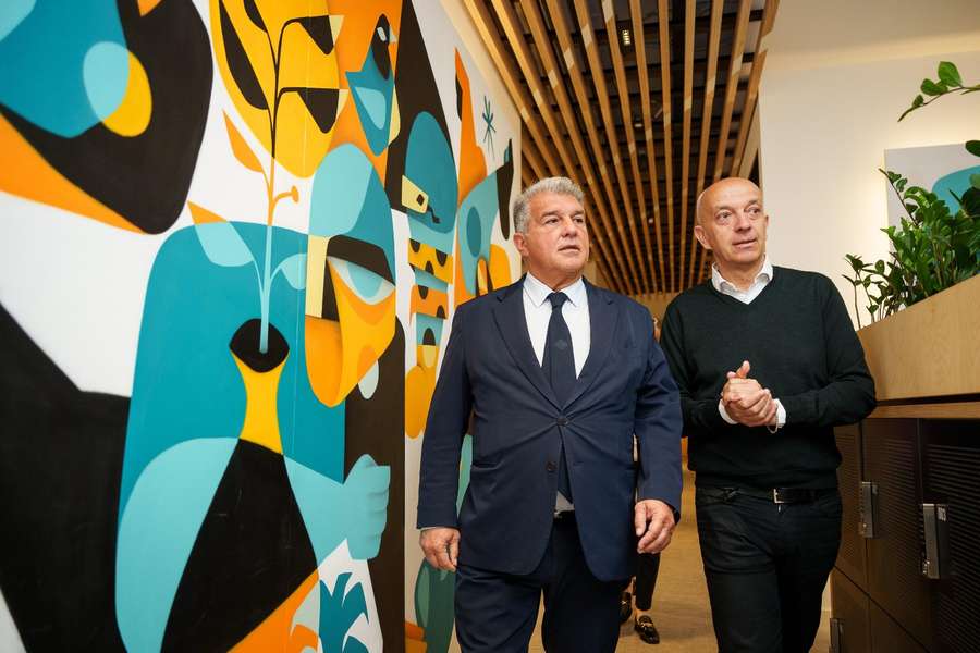 Joan Laporta, indignado con el árbitro del Inter-Barça