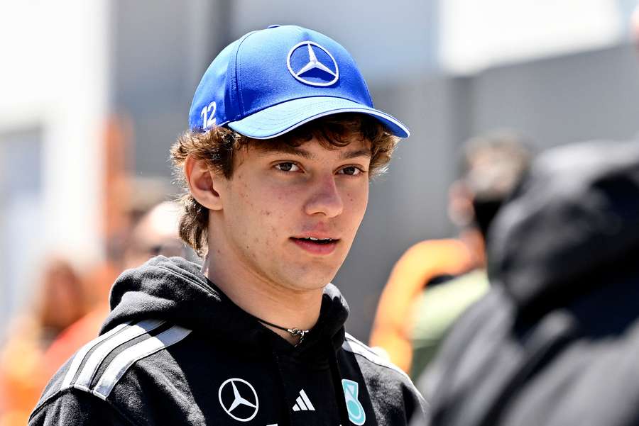 Kimi Antonelli, a su llegada al circuito canadiense Kimi Antonelli, a su llegada al circuito canadiense