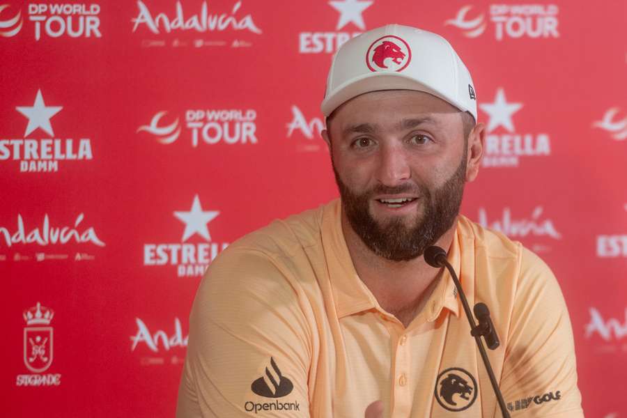 Jon Rahm, en la rueda de prensa en Sotogrande