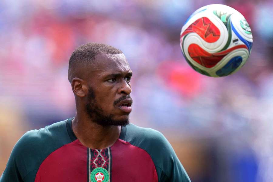 Issa Diop at the World Cup with Morocco