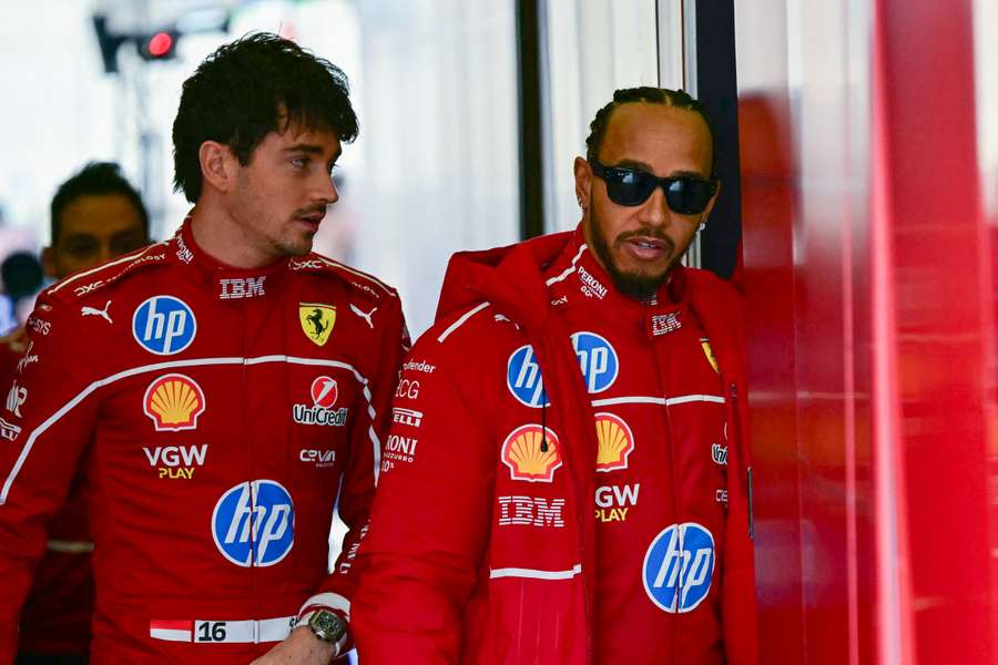 Charles Leclerc e Lewis Hamilton