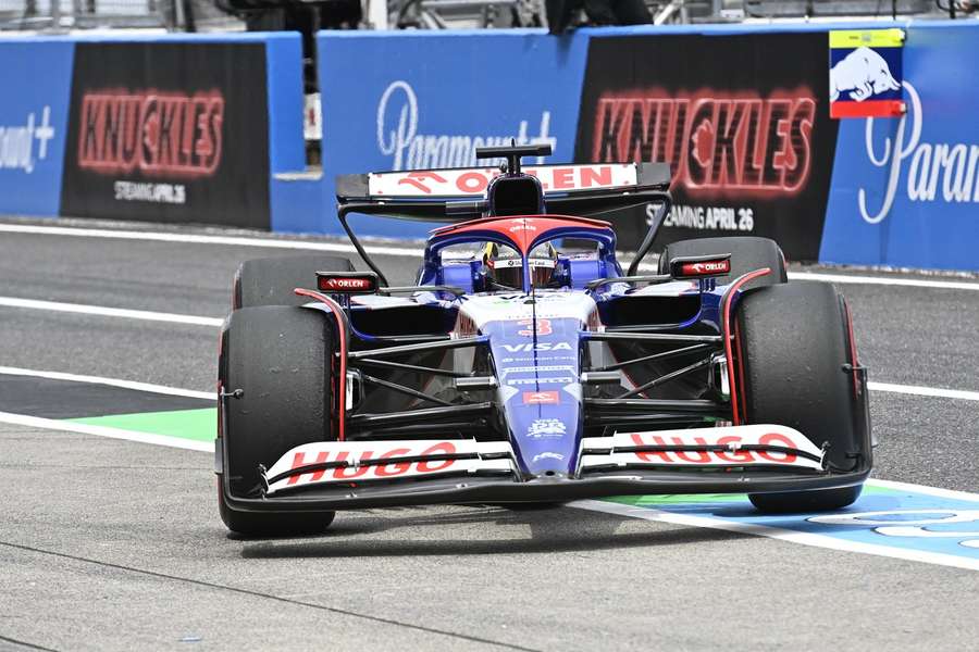 De bolide van Ricciardo voorafgaand aan de Grand Prix