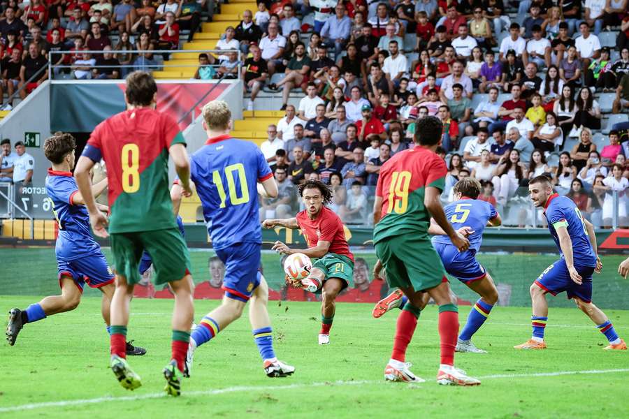 Diego Moreira jogou como suplente utilizado contra Andorra