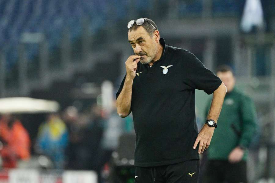 Sarri durante o dérbi