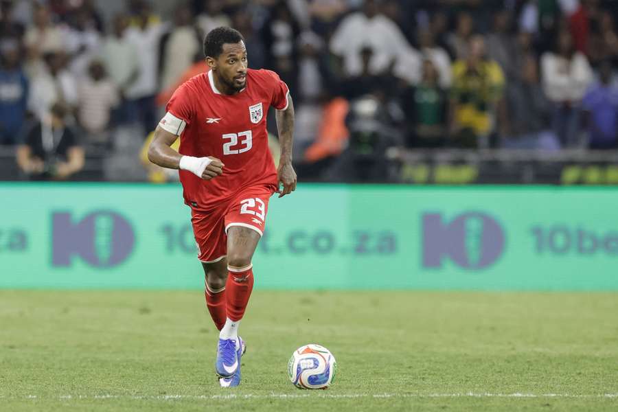Amir Murillo lors du match amical entre l'Afrique du Sud et le Panama disputé au Cape Town Stadium du Cap, le 31 mars 2026.