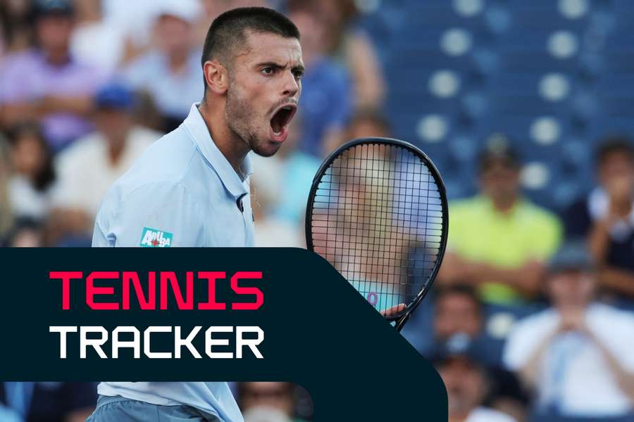 Arthur Gea reacts at US Open during matchup against Michael Zheng