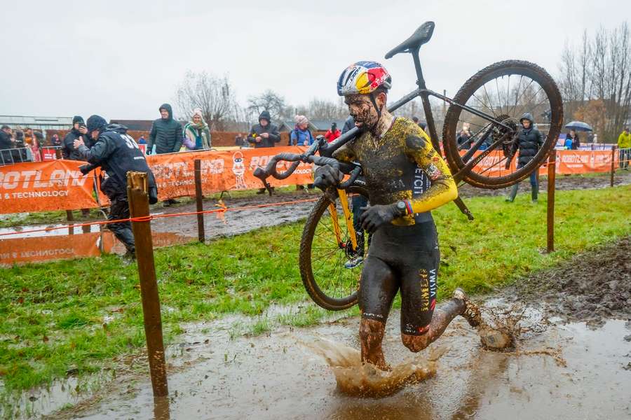 Van Aert moest er voor ploeteren