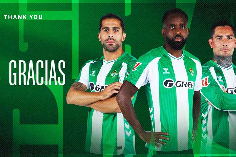 Chimy Ávila, Ricardo Rodríguez y Cédric Bakambu dejan el Betis