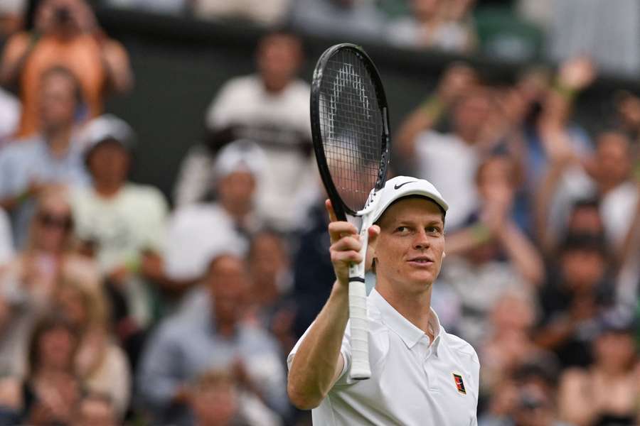 Jannik Sinner in Wimbledon