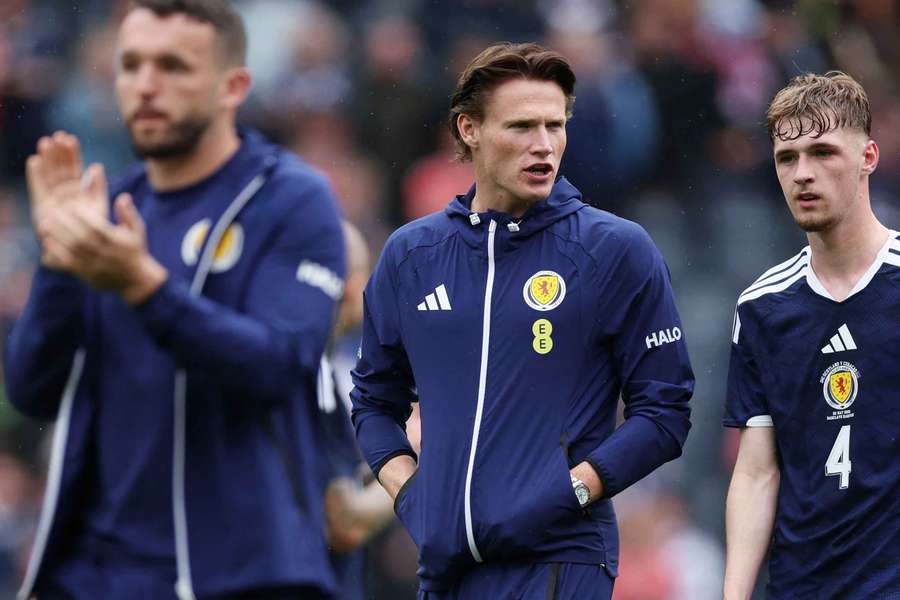 Scotland's Scott McTominay speaks with Tyler Fletcher Scotland's Scott McTominay speaks with Tyler Fletcher