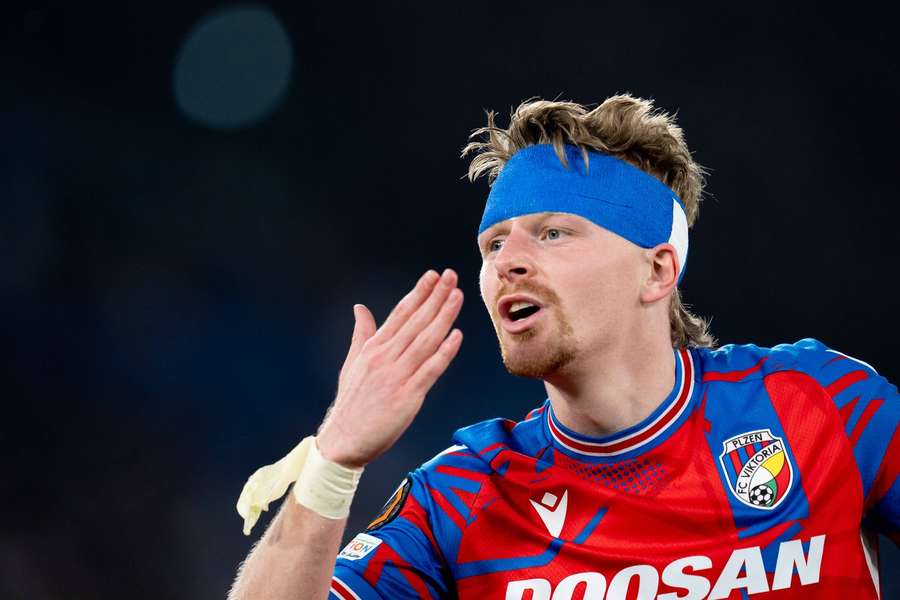 Pavel Šulc po vstřelené brance.