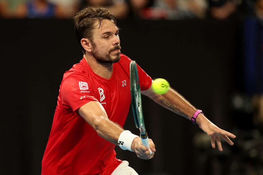 Stan Wawrinka în acțiune la United Cup
