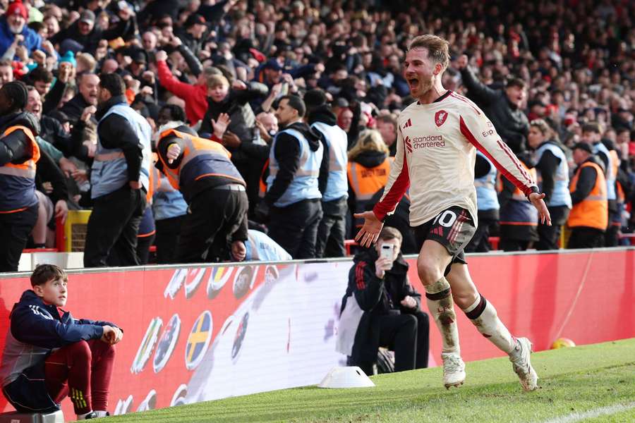 Liverpool et Mac Allister font craquer Nottingham sur le gong Liverpool et Mac Allister font craquer Nottingham sur le gong