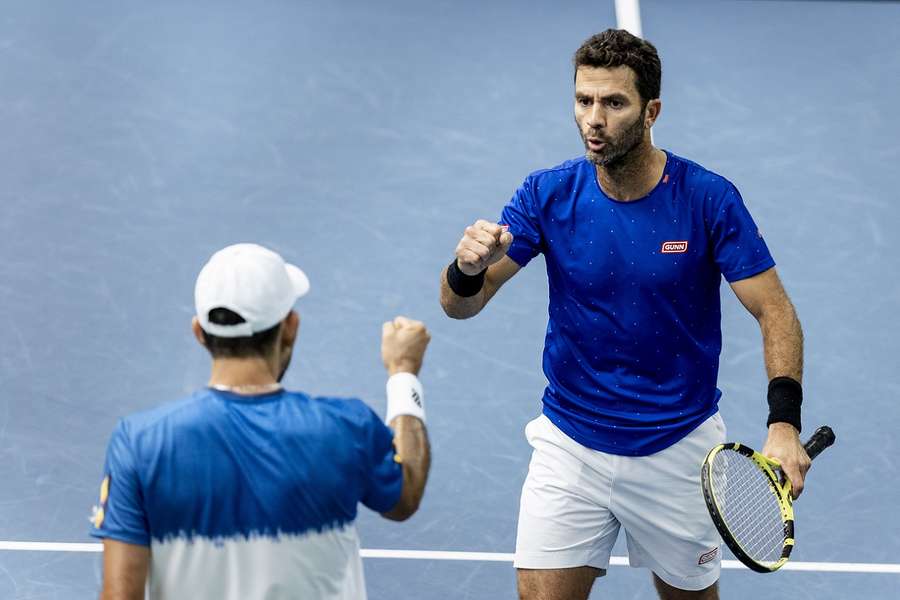 Jean-Julien Rojer en Marcelo Arévalo in Stockholm vorig jaar