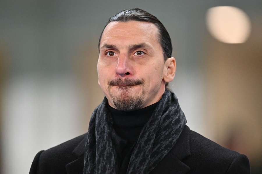 Zlatan Ibrahimovic was on the bench today for AC Milan.