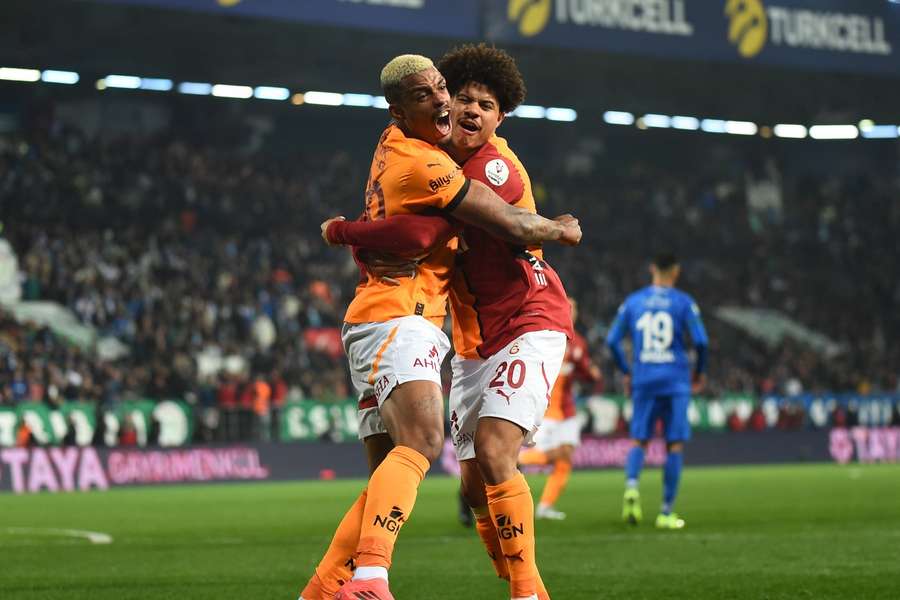Lemina celebrates with Sara Lemina celebrates with Sara