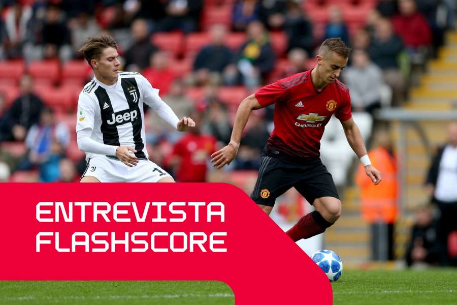 Luca Ercolani ao serviço do Manchester United, contra Fagioli