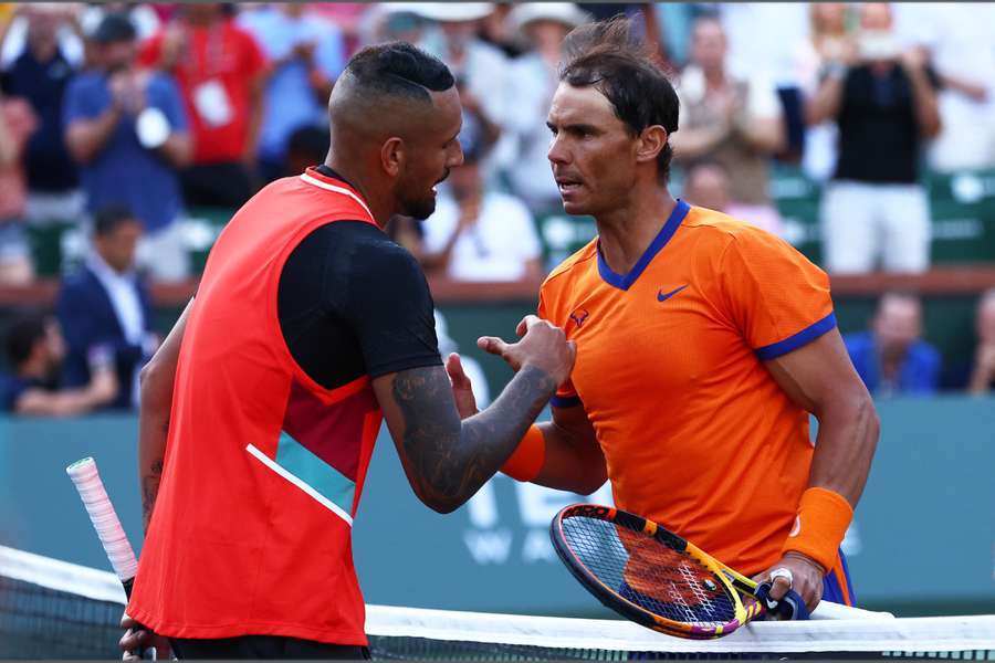 Nick Kyrgios (l.) und Rafael Nadal (r.) wollen 2024 für sportliche Schlagzeilen sorgen