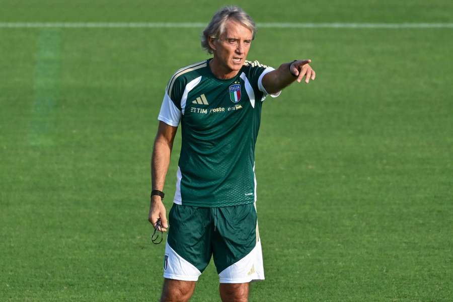 Mancini in Italy training Mancini in Italy training