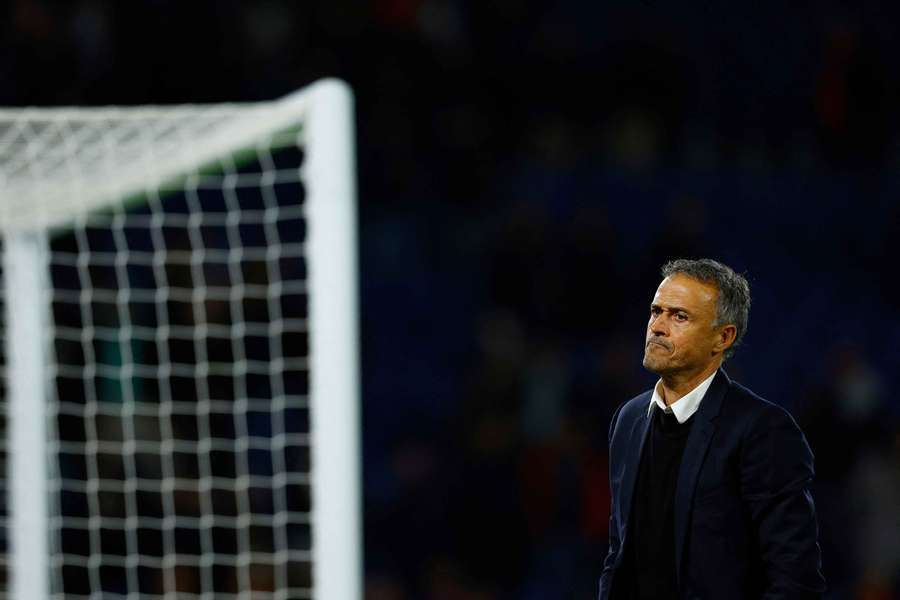 Luis Enrique a frustrated figure after Paris St Germain were defeated in the Champions League on Wednesday.