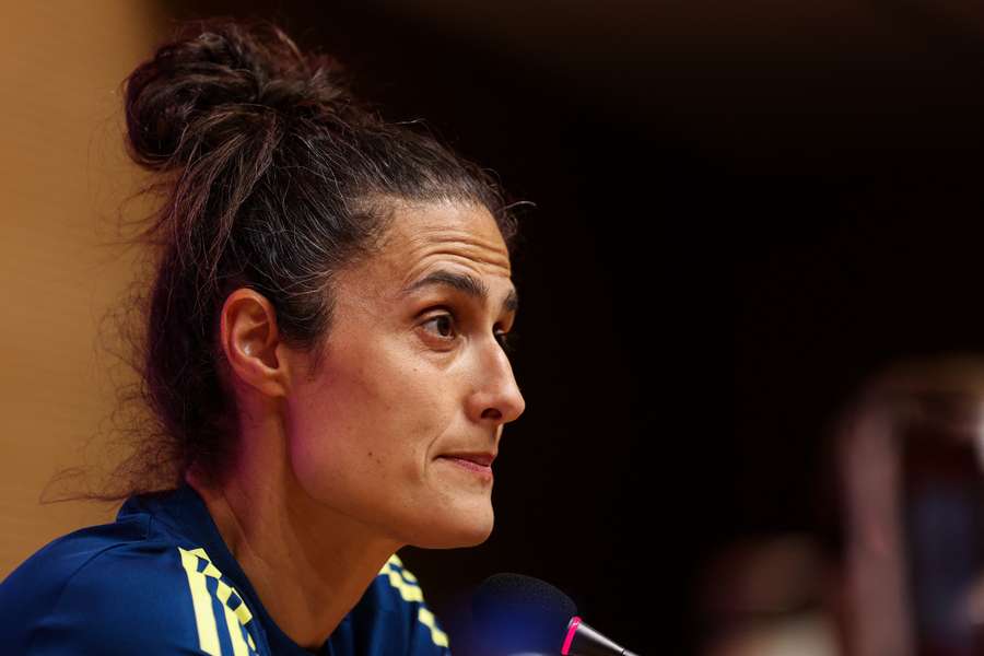 Montse Tomé comparece en rueda de prensa.