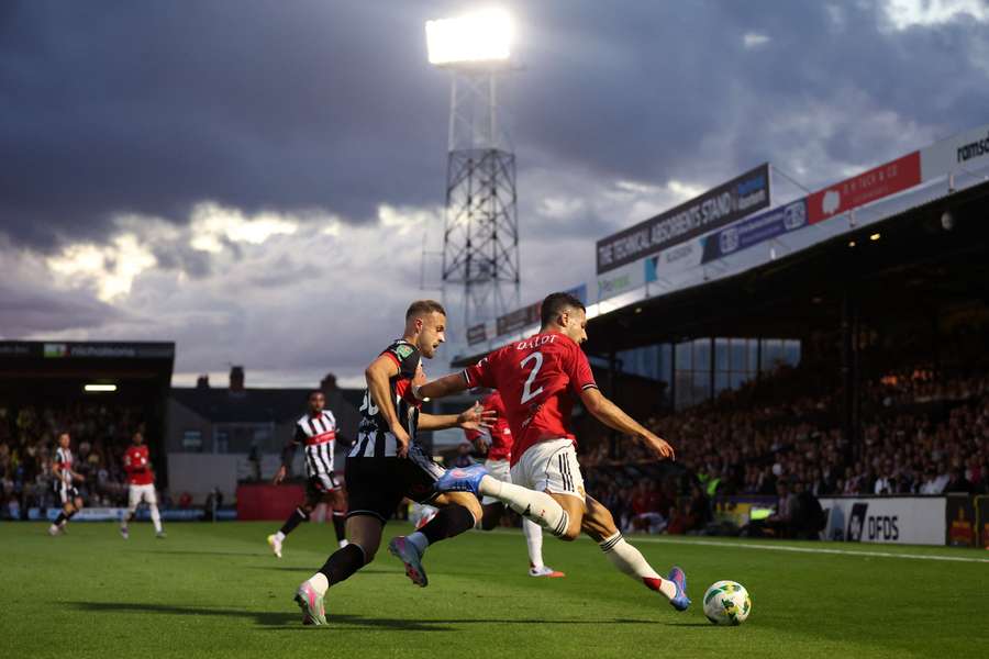 Diogo Dalot ao serviço do Manchester United