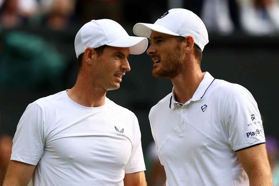 Jamie Murray, right, playing alongside brother Andy Murray