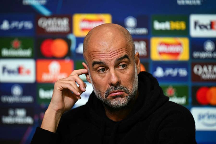 Pep Guardiola en conférence de presse ce lundi.