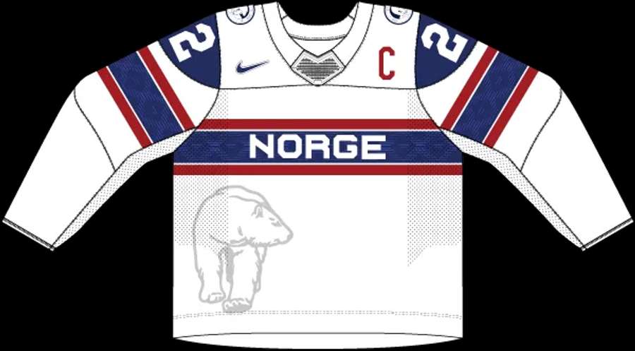Bílý dres Norska.