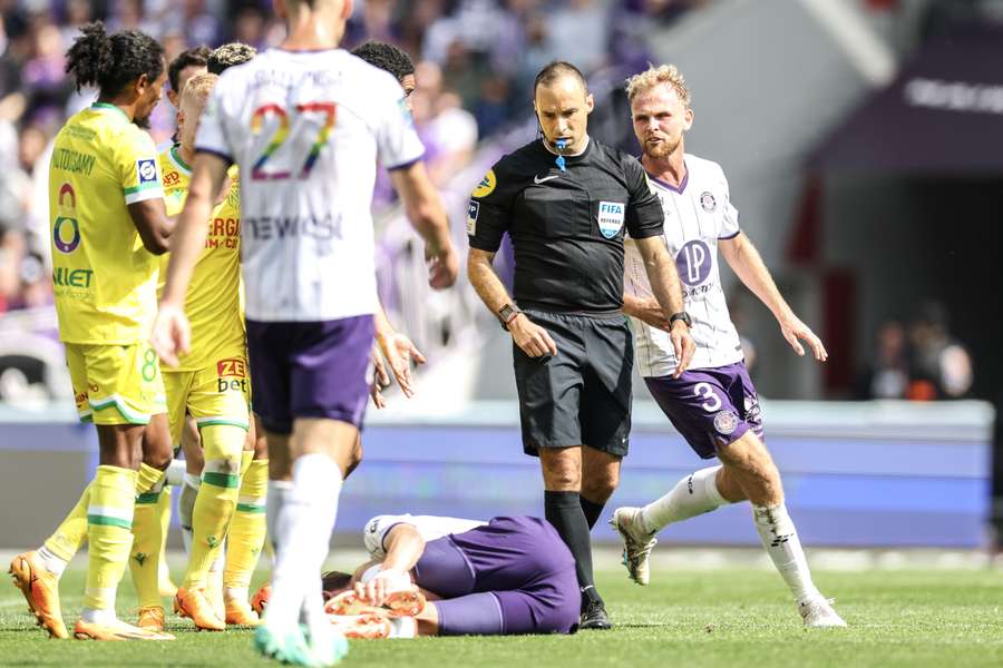 The numbers on shirts of all players in France's top two divisions, as well as armbands worn by captains and officials, were rainbow-coloured 