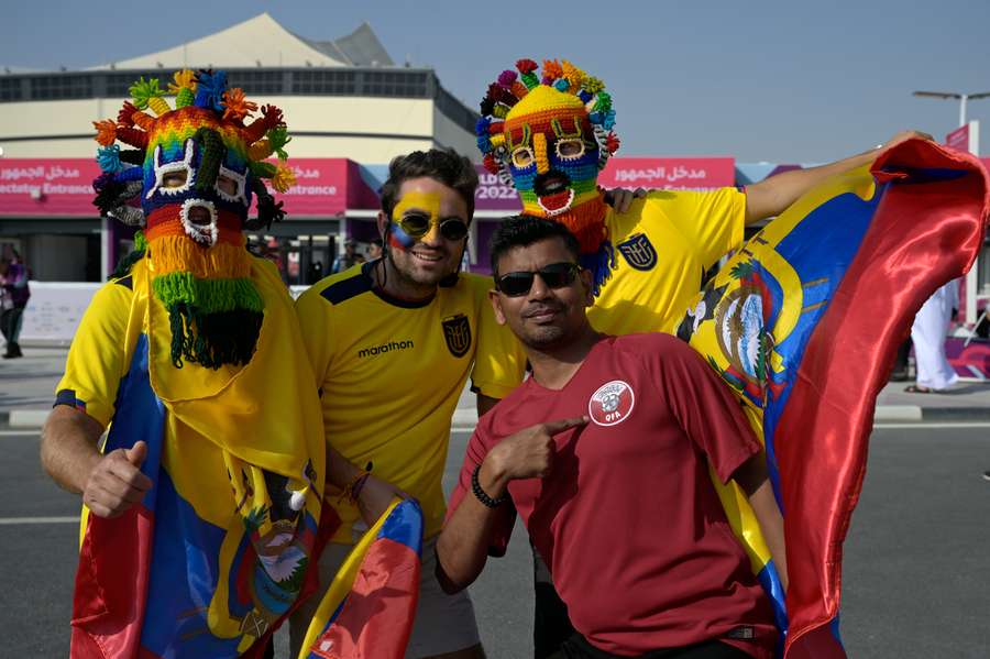 Aficionados en Doha para disfrutar del Mundial.