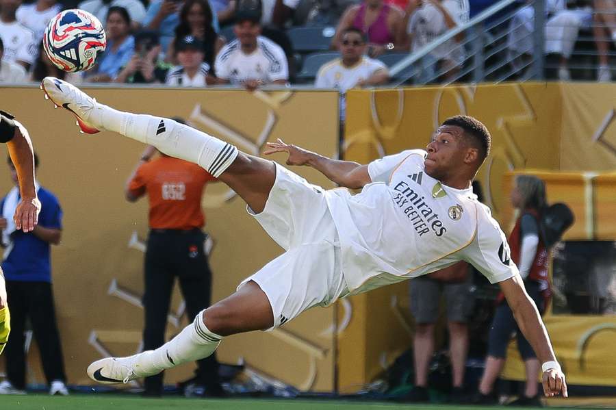 Kylian Mbappe in action for Real Madrid
