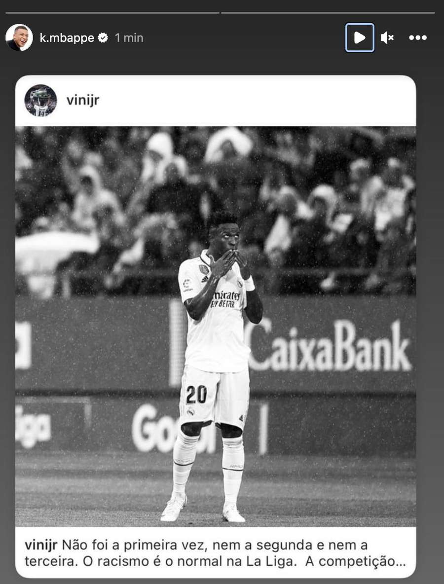 Mbappé, en Instagram