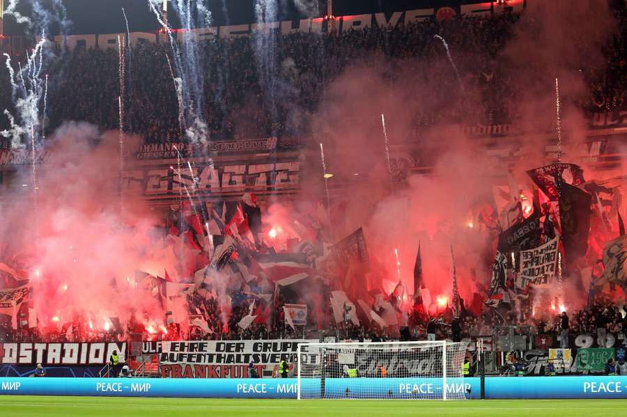 Die Fans der SGE beim letzten CL-Heimspiel gegen Neapel