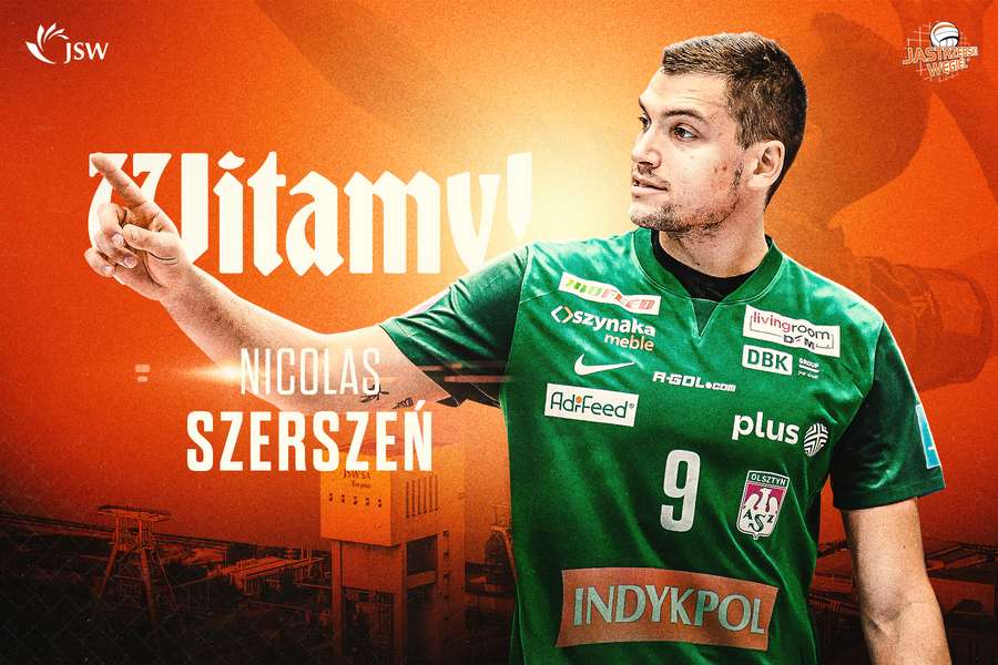 Ekstraklasa siatkarzy – Nicolas Szerszeń w JSW Jastrzębskim Węglu Ekstraklasa siatkarzy – Nicolas Szerszeń w JSW Jastrzębskim Węglu