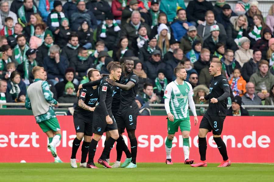 Hoffenheim bejubelt das 1:0 durch Kramaric